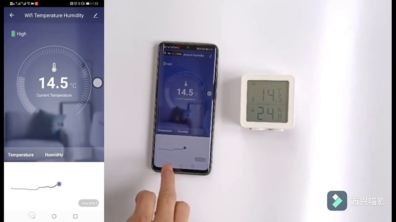 How to check humidity in room app?